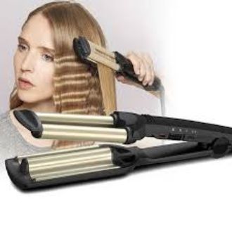 Kemei KM-2022 Hair Styler Professional 3 Barrels Big Wave Curler Iron Curling Hair Curlers Styling Tools New Style Curler